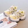 Girls shoes 2025 new autumn children's sports net shoes running breathable older children's girls dad shoes rotating buckle