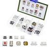 LIANHATA Push Button Switches, Set of 250, 10 Types, Tact Switches, with Storage Case,