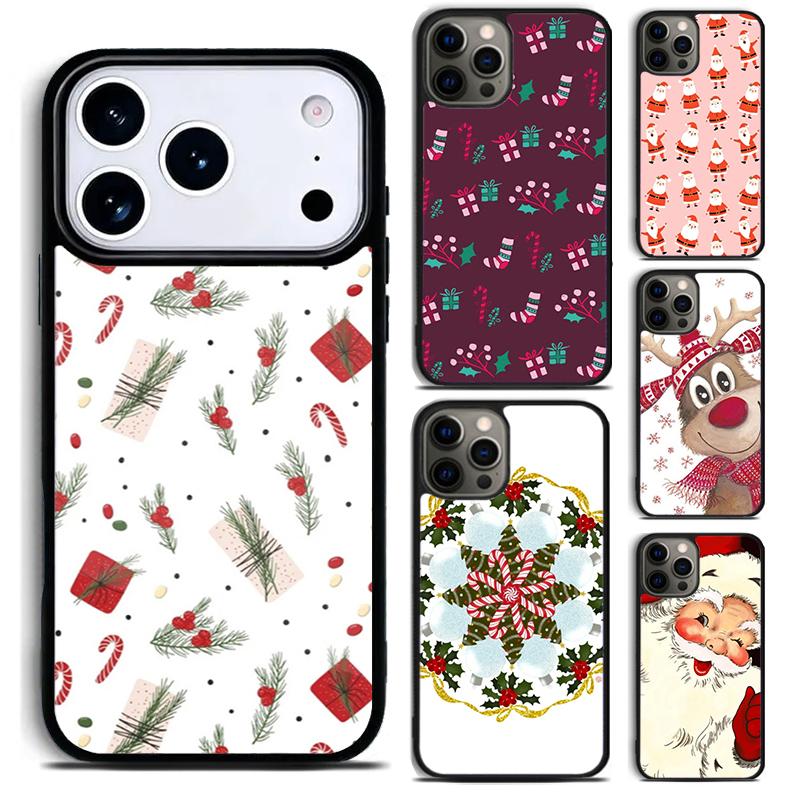 Christmas Cartoon New Year Phone Case For iPhone 17 16 15 14 13 12 11 Pro Max Plus 17Air Soft Silicone Cover