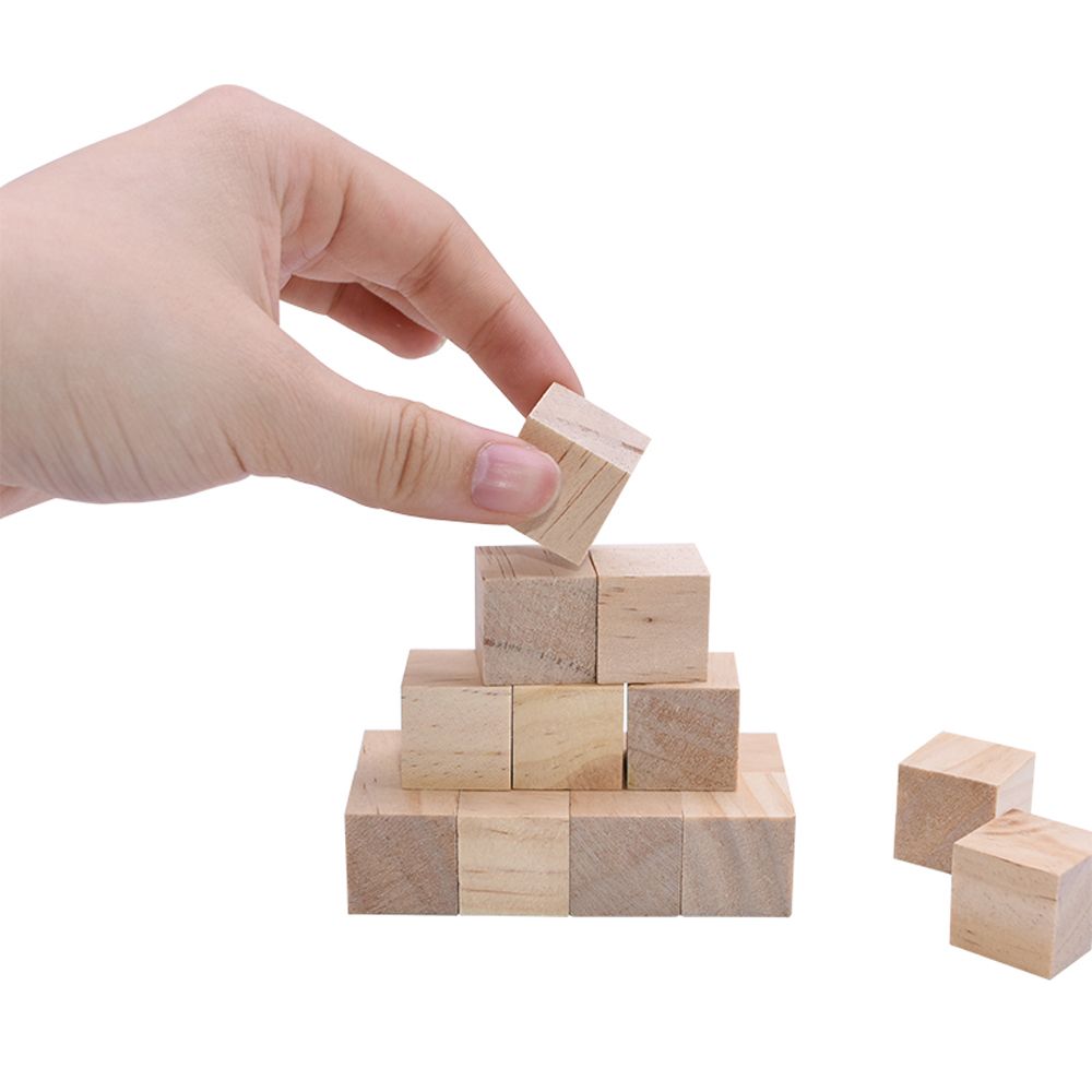 Photo Blocks Natural Wood Number Cubes Wood Blocks Square Cubes Natural Solid Cube Wooden Cubes