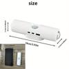 1/2/4pcs LED Intelligent Light,Simple White Design, USB Rechargeable, Two-Head Dimmable Wall-Mounted Motion Sensor Light, Bedsid