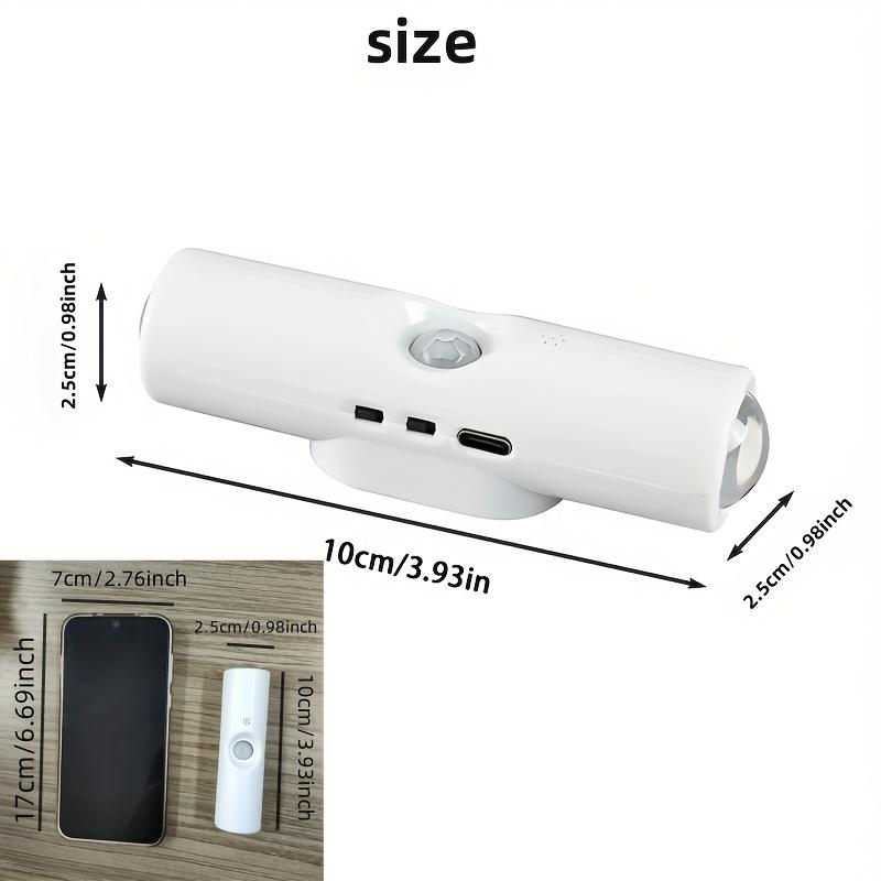1/2/4pcs LED Intelligent Light,Simple White Design, USB Rechargeable, Two-Head Dimmable Wall-Mounted Motion Sensor Light, Bedsid