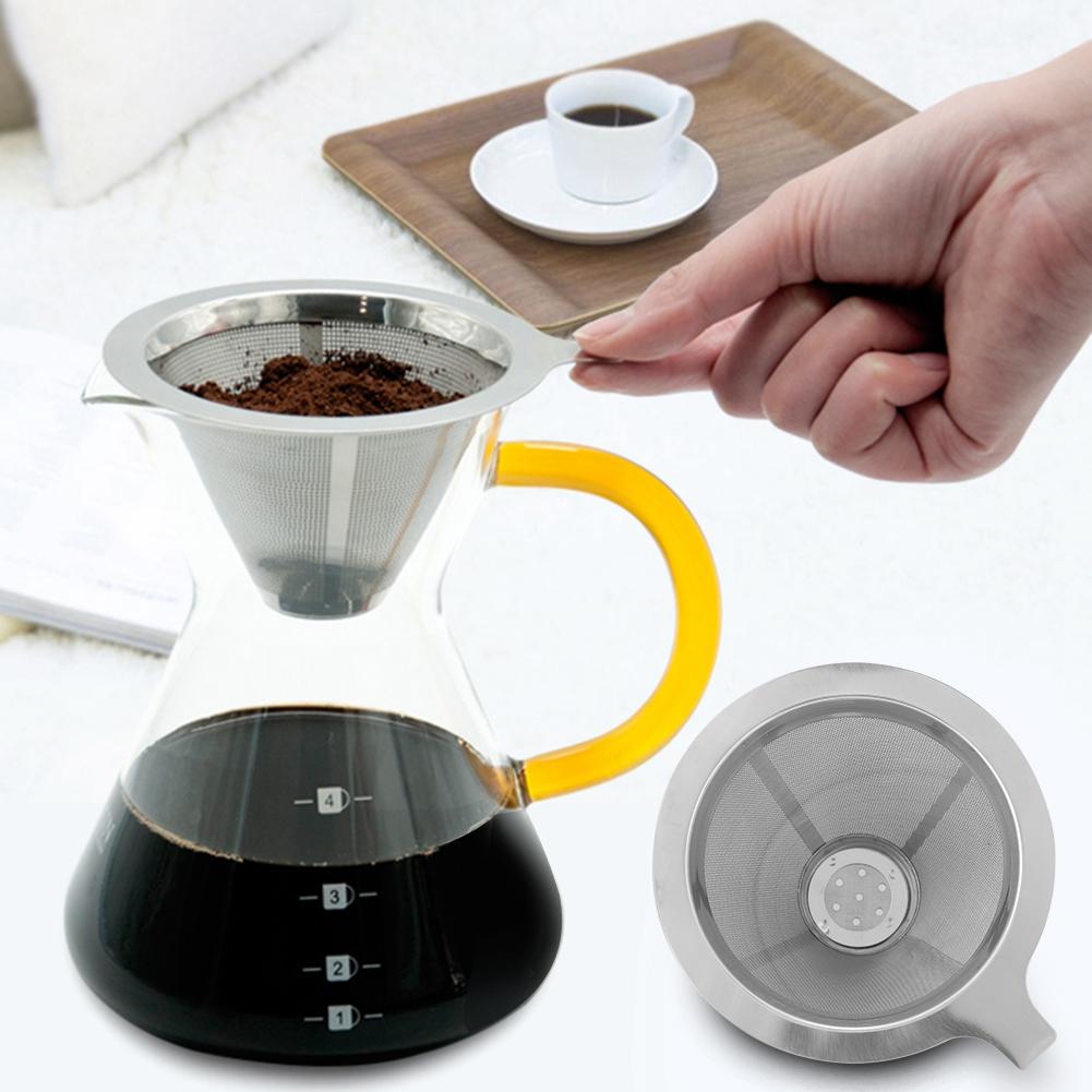 Stainless Steel Household Coffee Filter Cup Coffee Dripper Filtering Tool