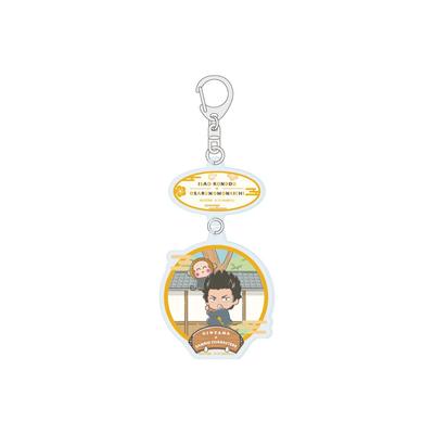 Gintama X Sanrio Characters 04 Kondo Isao X Monkey Monkichi [Collaboration Illustration] Linked Acrylic Keychain