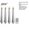 Flickering Ghost Tea Lights Halloween Flameless Taper Candles, Battery Operated Candle Light with Seasonal Home Accents for Remote, Real Wax