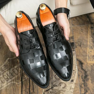 Fashion New Fashion Men British Lattice Pattern Black Brown Oxford Formal Shoes Male Wedding Prom Homecoming Sapato Social Masculino