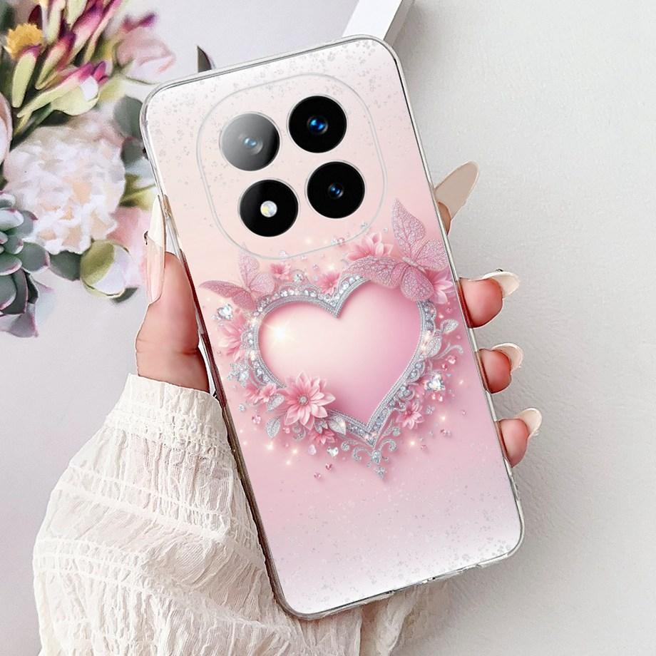 For Xiaomi Redmi Note 14 Pro+ 14Pro Note14 4G 5G Phone Case Back Cover Girly Fashion Flower Butterfly Paintong Soft TPU Fundas