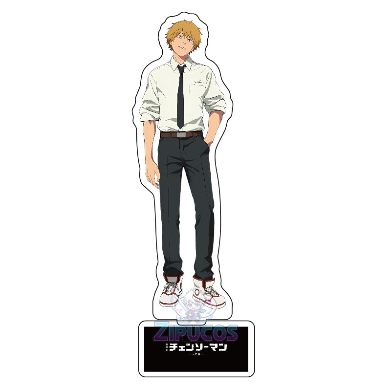 Chainsaw Man Acrylic Stand Set of 6, Denji, Makima, Aki Hayakawa, Power, Reze, Beam, with Base, Collectible Display Figures