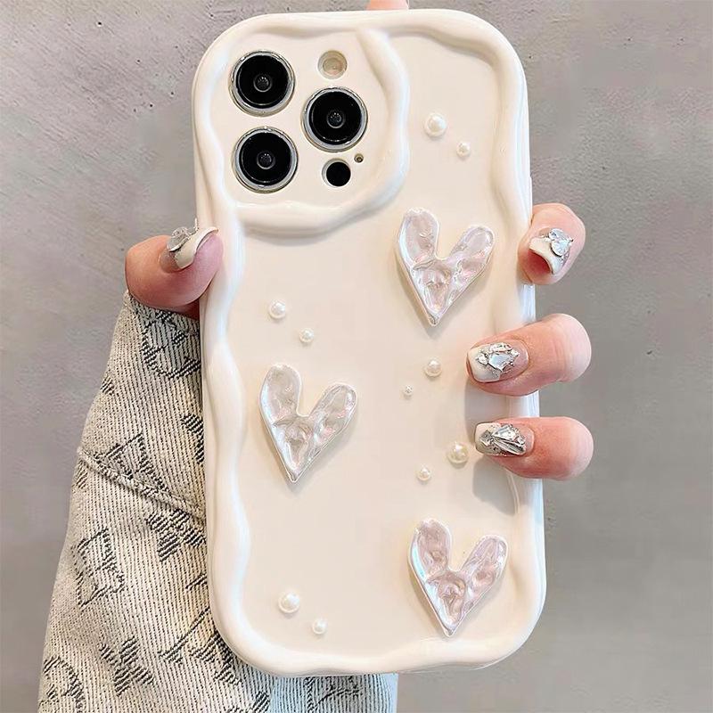 Small Fresh Phone Case for Apple 17 Promax All Inclusive Anti Drop Precision Hole for IPhone 15 Plus Women 14 Chain