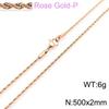 Spot Multi-Size Stainless Steel Twisted Rope Chain Necklace for Couples - Unisex Titanium Steel Design