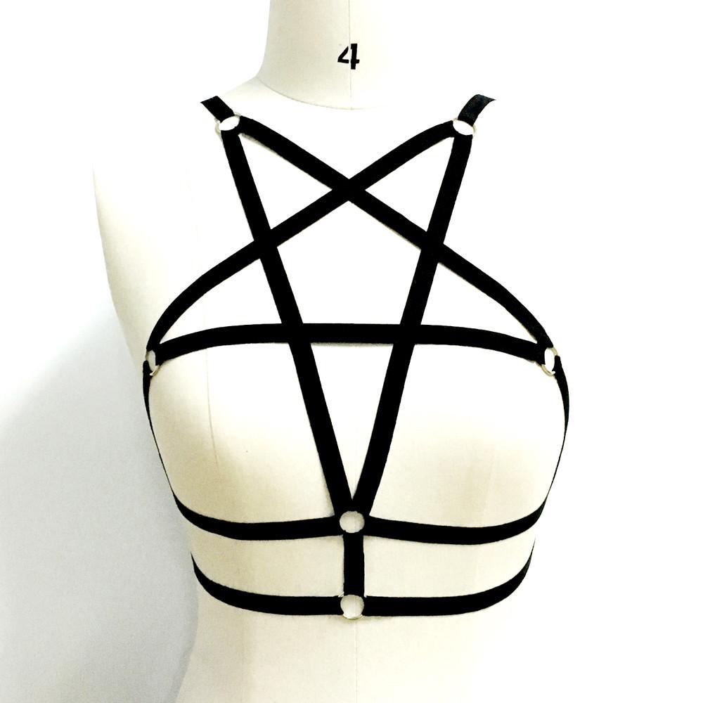European & American Star Strappy Cutout Sexy Lingerie Bra with Beautiful Back Design