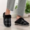 Men's Warm Slippers Fuzzy Comfy Non-Slip Casual Slippers for Indoor Slippers