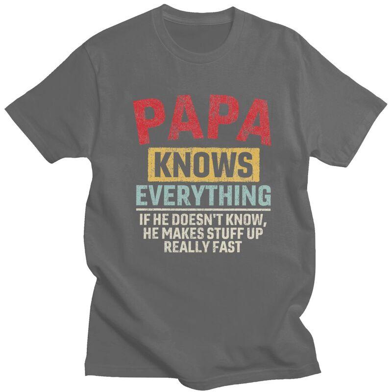Individuelle Papa Weiß Alles T-Shirts Herren 100% Baumwolle T-Shirts Oberteile Papa Väter Geschenk T-Shirts T-Shirt Kleidung