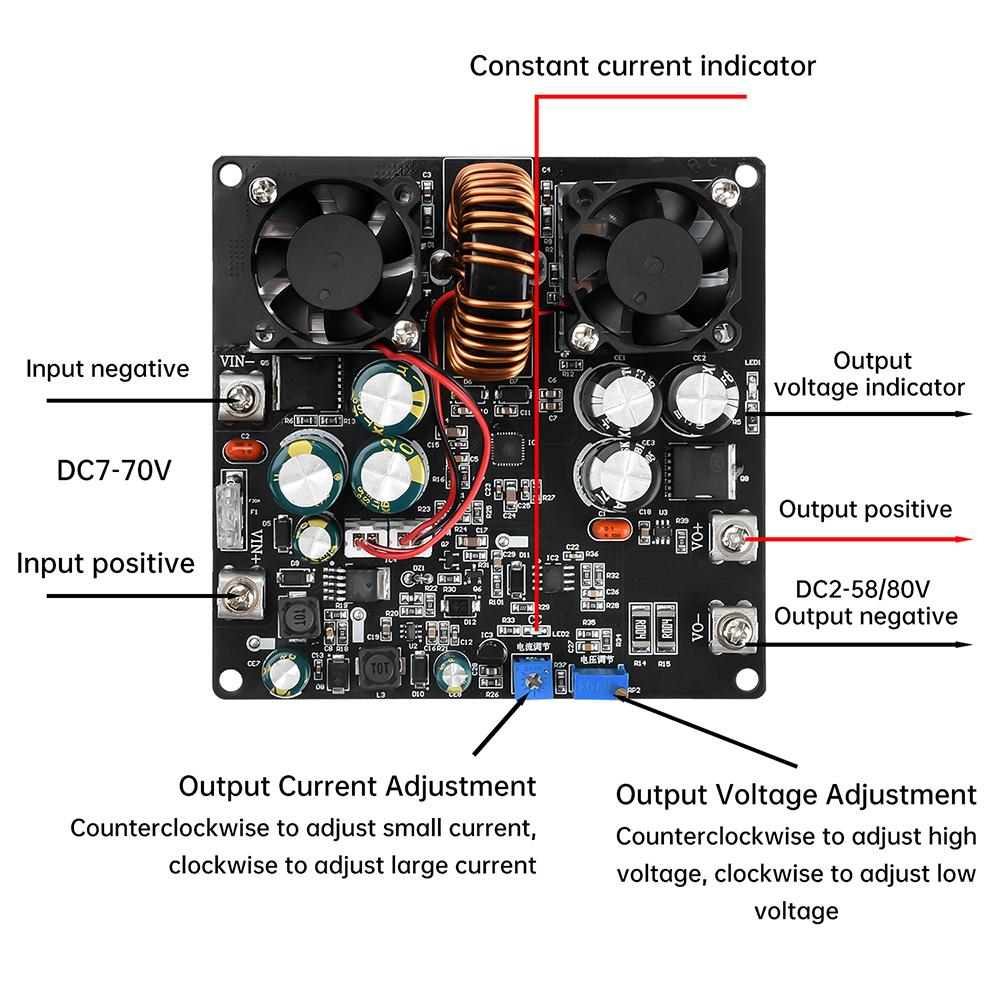 600/700W High Power Step-up/down Module Adjustable Regulated Power Supply Constant Voltage Charging Module Synchronous Rectifier