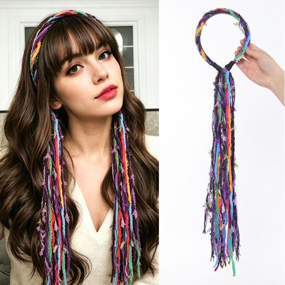 Braided Design Braided Headband Colorful Tassels Fashion Headband Daily Wear