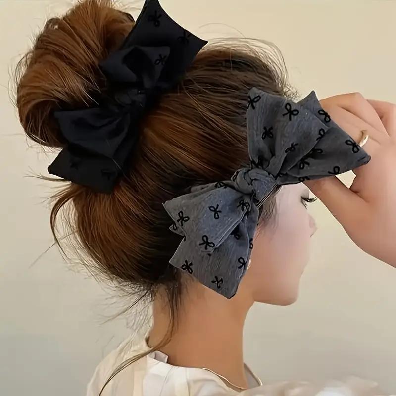 Temperament and Elegance Bow Ball Head Clip Hairpin High-grade Hairpin Back of The Head High Ponytail Hairpin