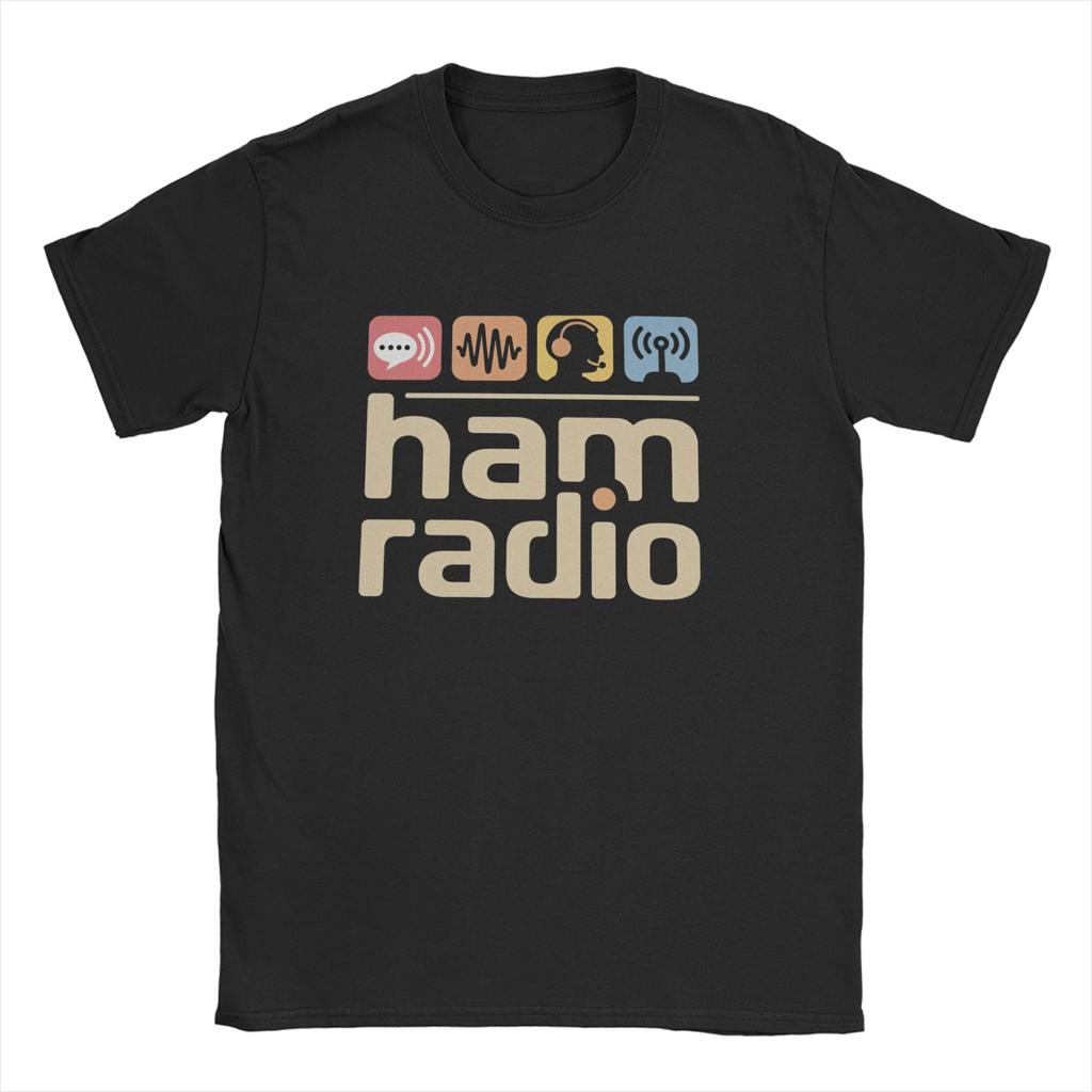 Herren Ham Radio Operator Amateurfunk T-Shirts Reine Baumwolle Kleidung Lustige Kurzarm Rundhals T-Shirts Übergrößen T-Shirts