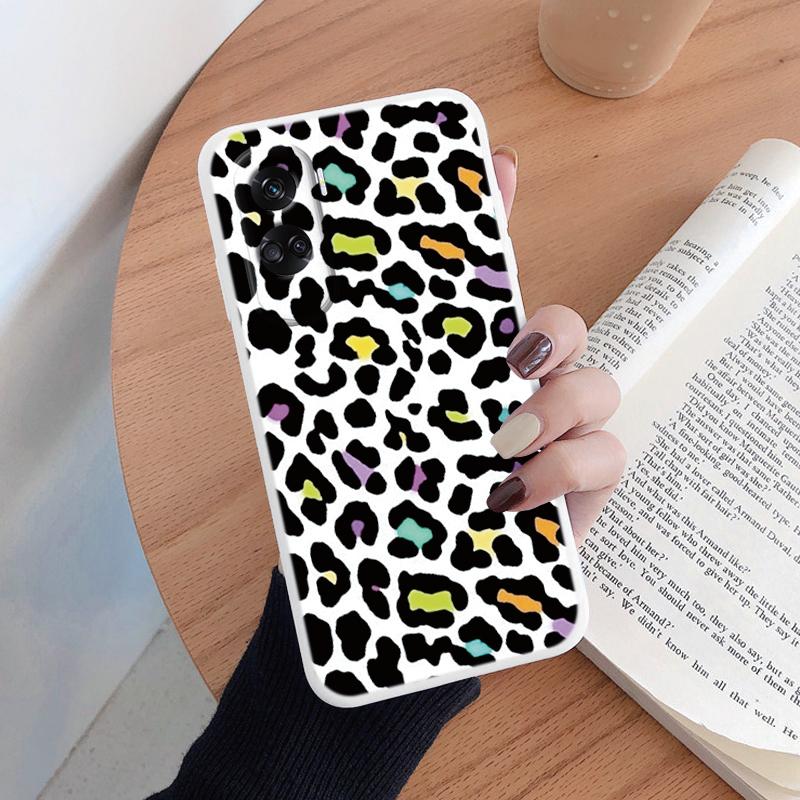 For Honor 90 200 Pro 400 Lite Phone Case Fashion Leopard Print Back Cover Soft Silicone Shockproof Fundas Coque Shell Couple TPU