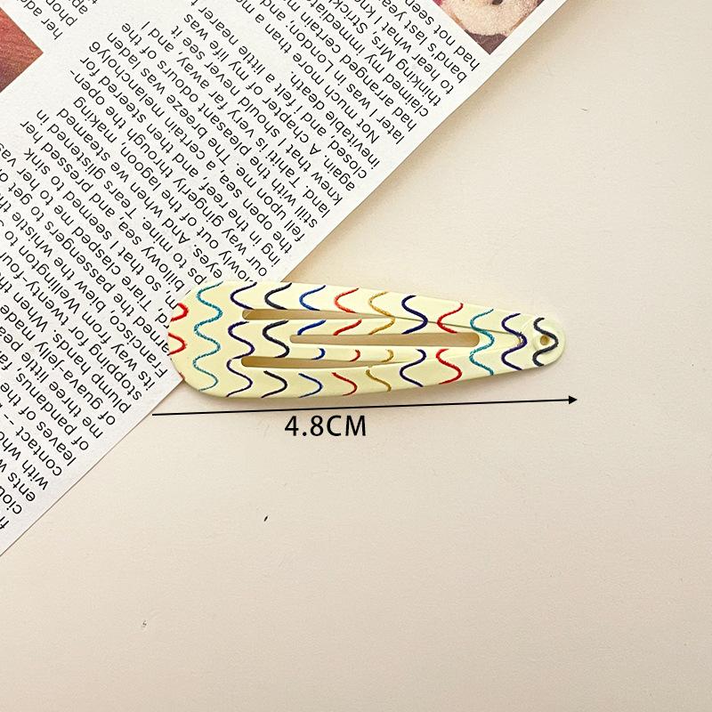 Neue bedruckte Wassertropfen BB-Klammer Pony abgebrochenes Haar Hinterkopf kein Schaden Haarspange Stirn Seitenclip Kinder-Haarschmuck