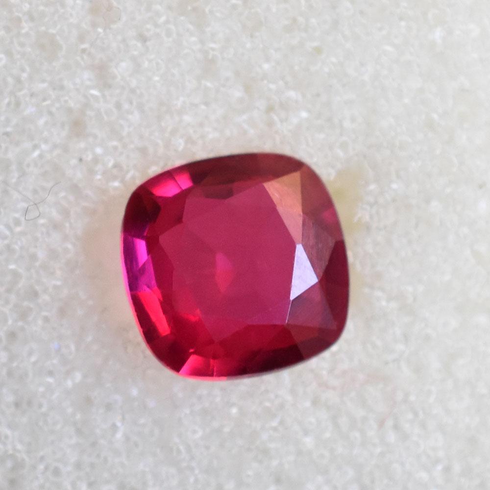 Natural Red Ruby Loose Gemstone 1 Ct Minimalist Square Cushion Cut for Jewelry Making and Crafts