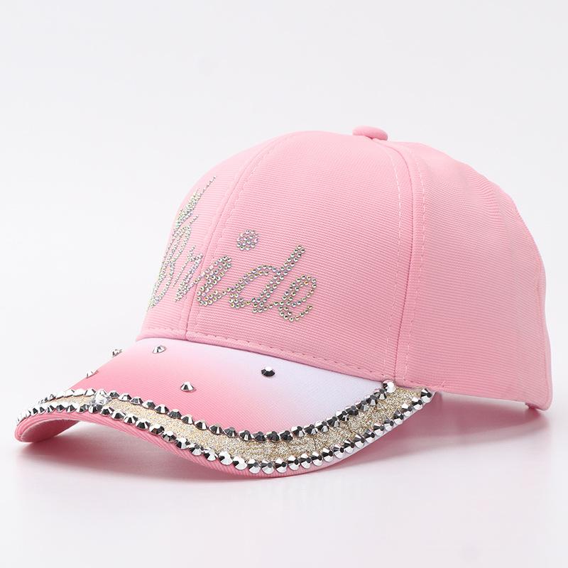 Xiyin strass fjäril hjärta basebollkeps dammode gradient anknäbbshatt