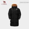 CAMEL A23CAPN115 Unisex Mid-Length Hooded Puffer Down Jacket