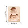 Wooden Cookie Molds For Christmas DIY 3D Engraved Embossed Biscuits Cutter Moulds Xmas Tree Snowman Santa Claus Gingerbread