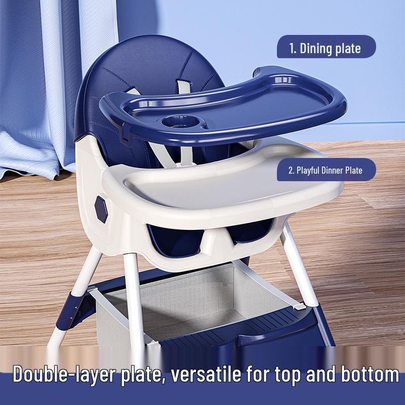 Multifunctional Foldable Baby High Chair: Portable, Rocking, and Dining Chair for Growing Children