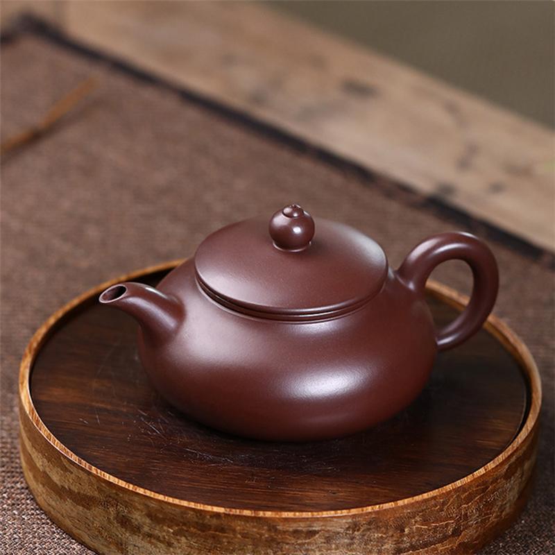 Yixing Zisha Teapot Breathing Clay Teapot 160ml Zhu Ni Clay Masterpiece Artisan-Crafted