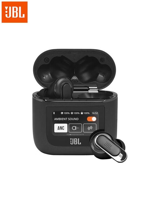 JBL TOUR PRO2 Wireless Noise-Cancelling Earbuds with LCD Smart Screen