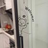 Shopwindow Sticker Door Decals Black White Embossed Wallpaper Welcome Wall Stickers  Glassdoor
