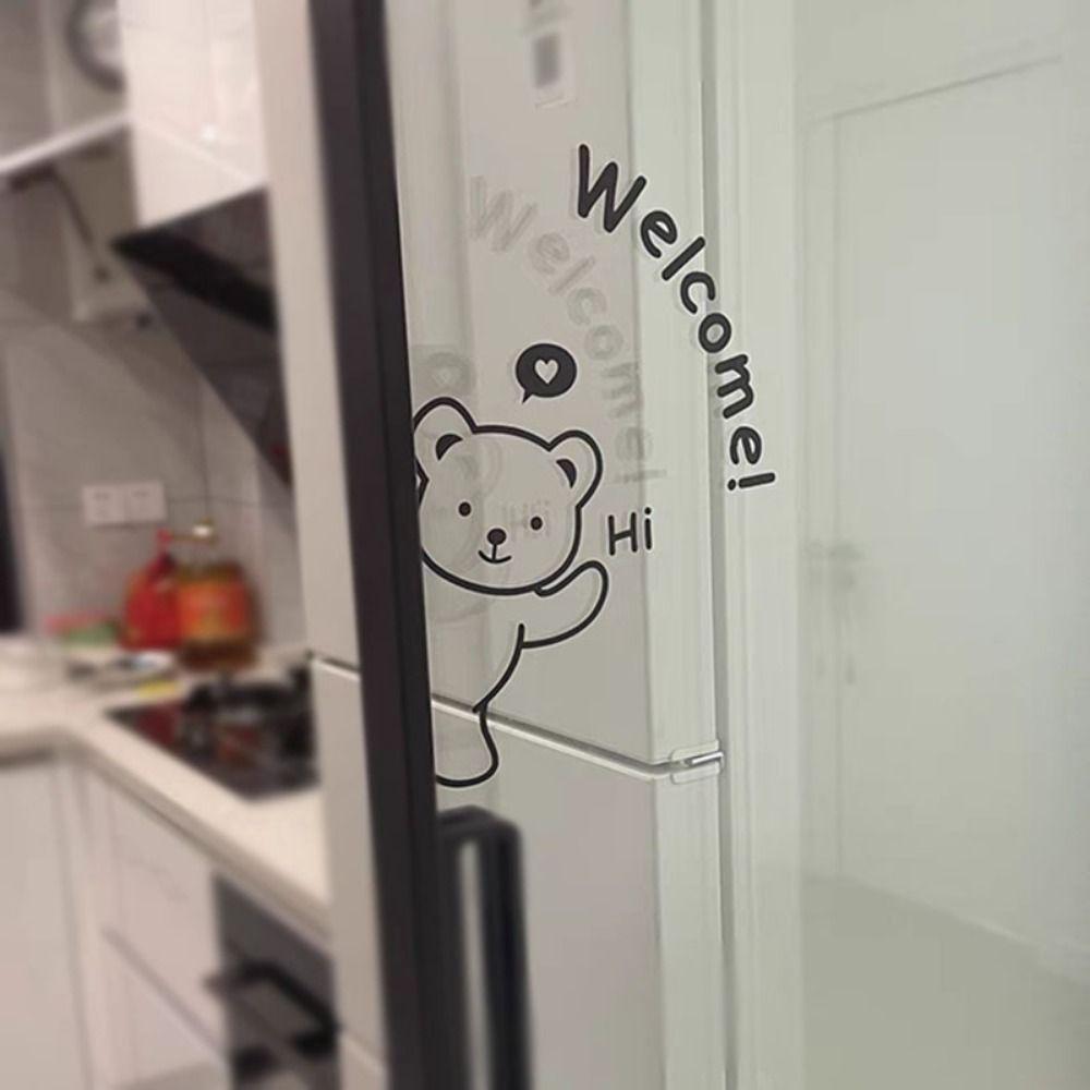 Shopwindow Sticker Door Decals Black White Embossed Wallpaper Welcome Wall Stickers  Glassdoor