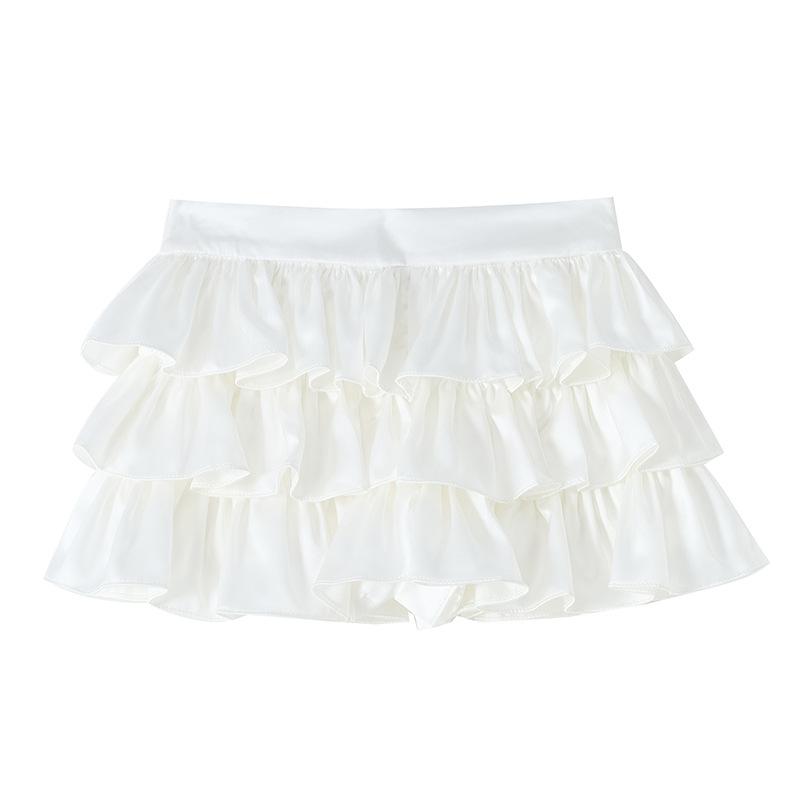 Summer High Waist and Thin Pure Desire Spice Girl A Word Tutu Skirt Anti-light Shorts Culottes