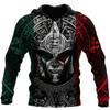 Mexico Aztec Hoodie 3D Printed Vintage Mexican Totem Sweatshirt Men Clothes Long Sleeves Outdoor Sports Pullover Hoodies Coat