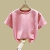 Summer Kindergarten Pure Cotton Short Sleeve T Shirt Kids Sports Day Class Uniform Printed Top