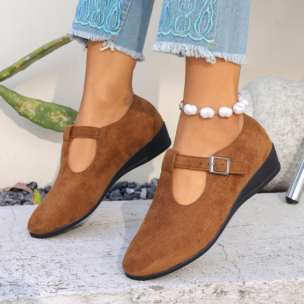 Casual Wedge Heels Large Size Low-cut Flats Women's Flat Shoes
