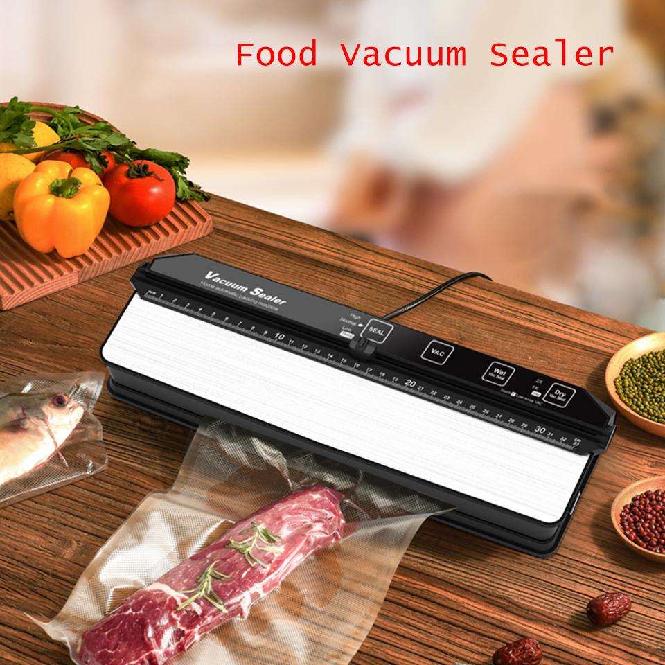 Electric Vacuum Sealant Packaging Machine Professional Food Vacuum Sealer Widen Double Pump Thermal Sealing for FoodPreservation colore bianco nero