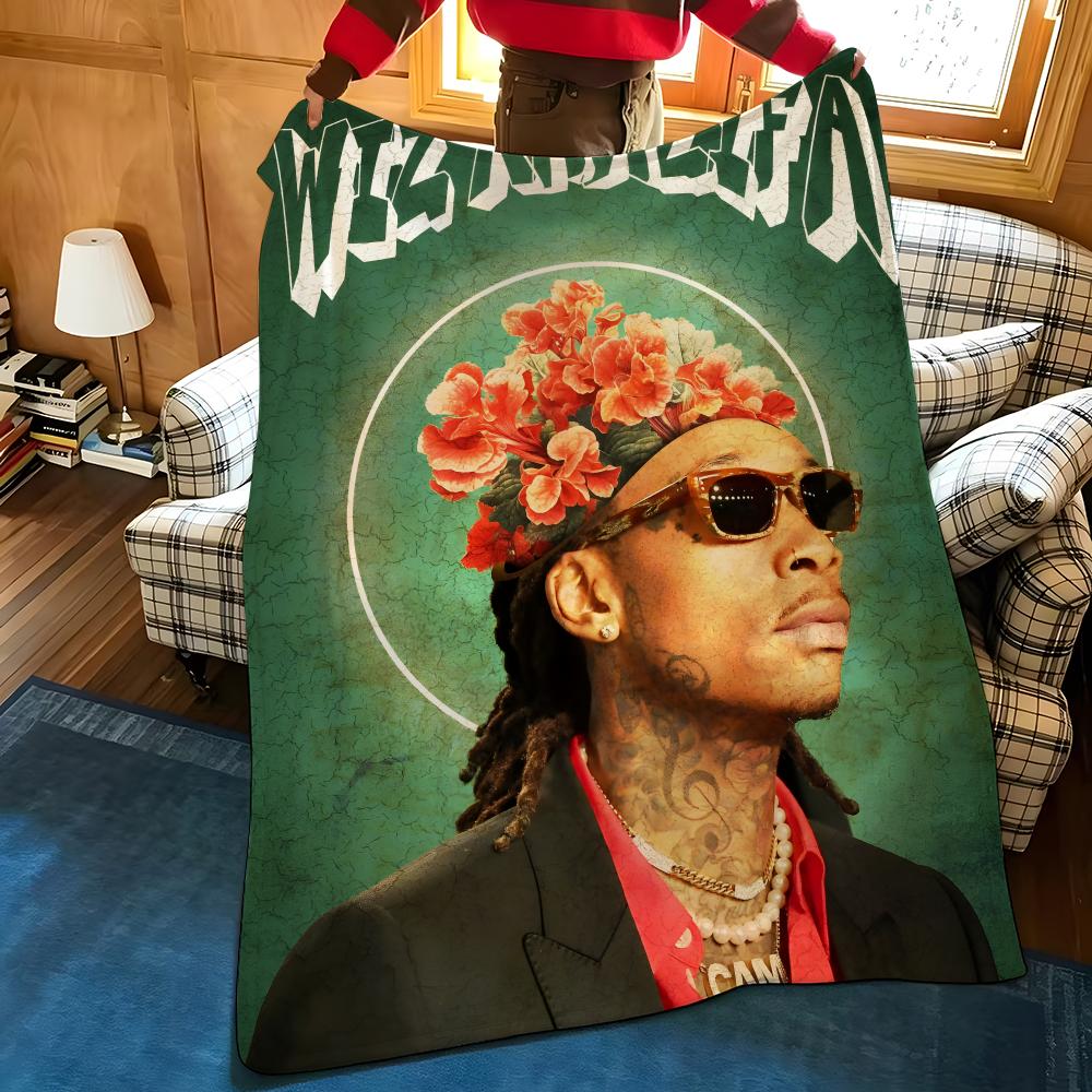 Music W-Wiz K-Khalifa Throw Flannel Blanket Suitable For Sofas Beds Offices Travel, Camping Chairs