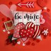 4Pcs Valentine Pillow Covers, Pink Love Hello Print, Hypoallergenic Polyester Acrylic, Zippered Washable For Sofa Home Decor