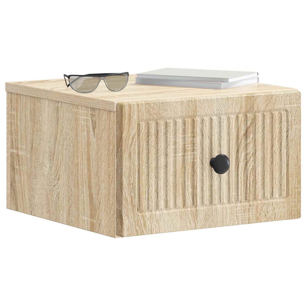 Wall Mounted Nightstand Sonoma Oak 33 x 34.5 x 20 cm