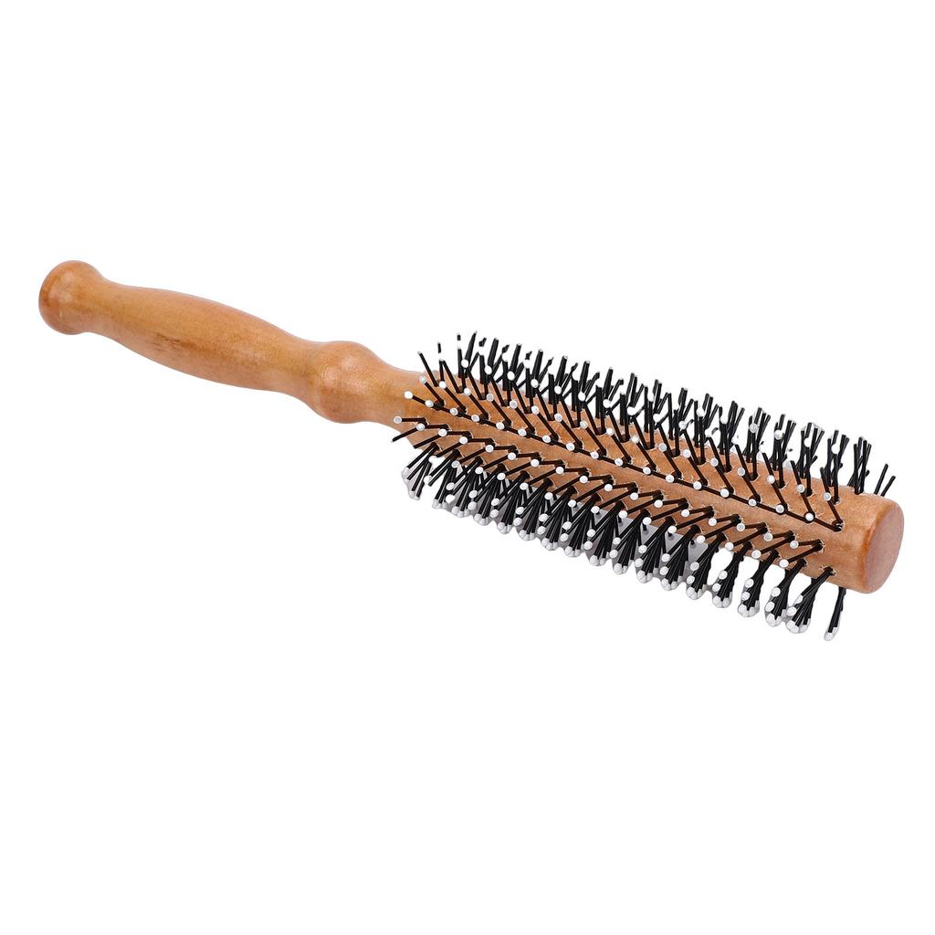 Round Curling Comb Wooden Anti Static Handle Reduces Frizz Round Styling Brush for Hair Salon Home Use Large 9.17 X