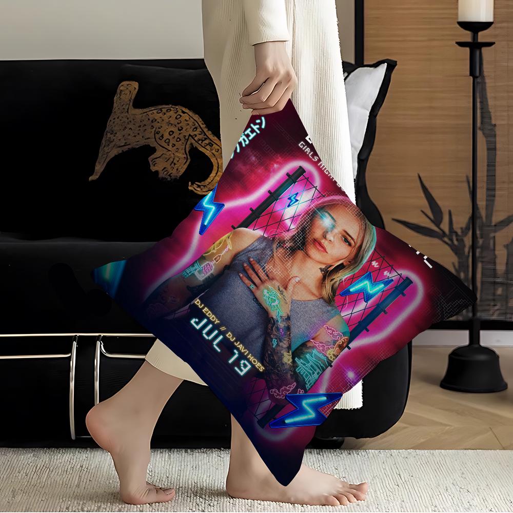 Подушки Певицы Y-Young Miko Наволочки Домашнее Постельное Белье Декоративная Наволочка Свадебная Супер Мягкая Наволочка 16x16Inch