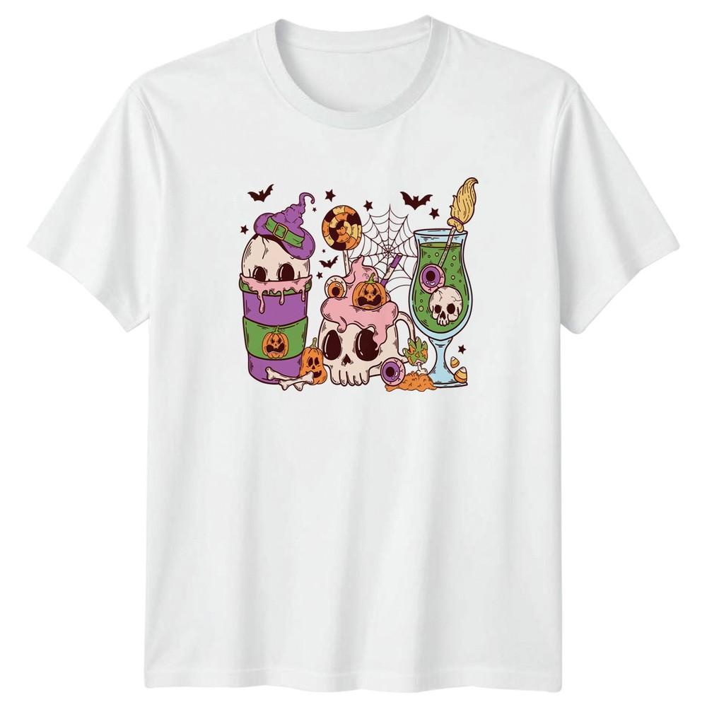 Unisexs TShirt Witchy Coffee Cocktail Halloween Halloween Gift For Her S