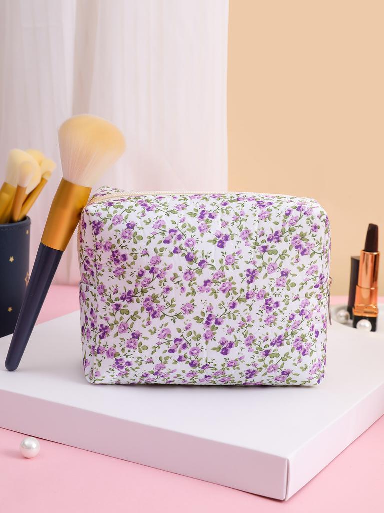 Women Makeup Organizer Female Toiletry Kit Bag Make Up Case Storage Pouch Lady Flower Cosmetic Brush Organizer Bag for Travel