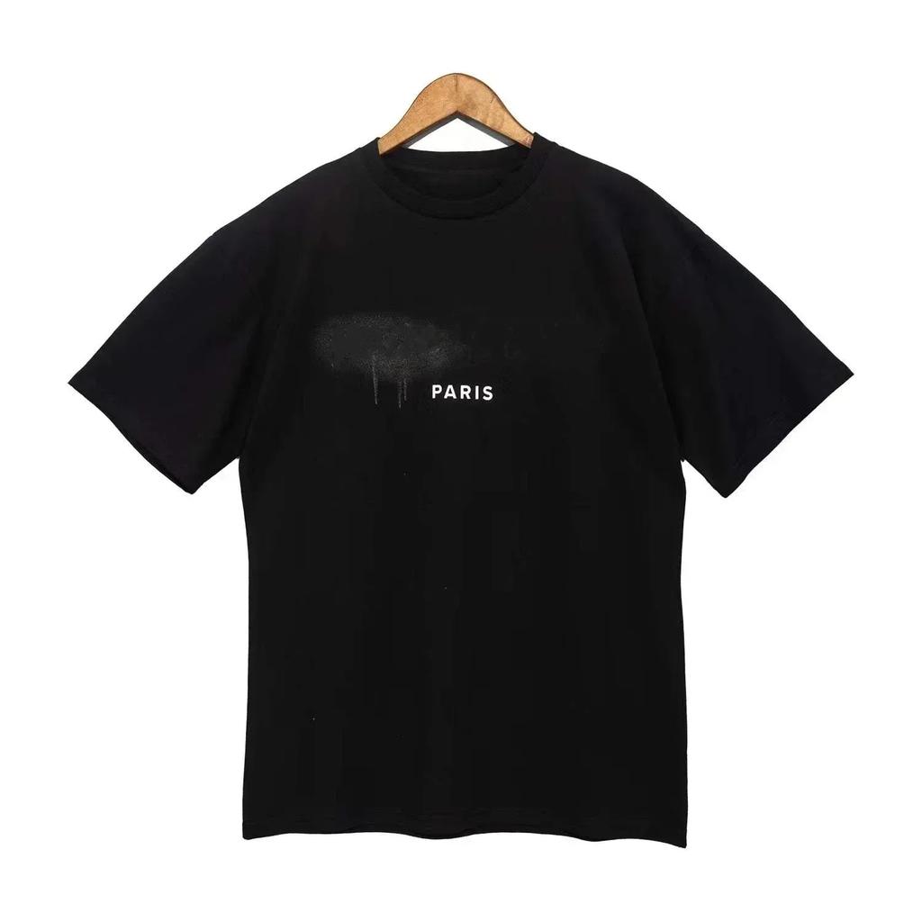 Graffiti Print Short Sleeve T-shirt for Men and Women Angel Letter Logo Crew Neck Shirt, Luxury Brand Summer Fashion Oversized