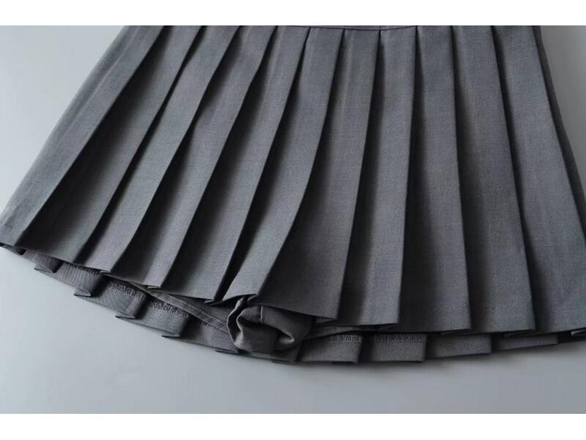 2025 Autumn American Hot Girl High-Waisted Pleated A-Line Mini Skirt