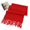 100% Wool Scarf For Women Men Winter Autumn Australia Cashmere Scarf  Design Solid Color Tassel Shawl Pashmina Warm