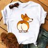 Maycaur Funny Cute Corgi Dog Printed TShirt Harajuku 90s Kawaii Women Short Sleeves T Shirts Tops Graphic Tees Female Tshirt