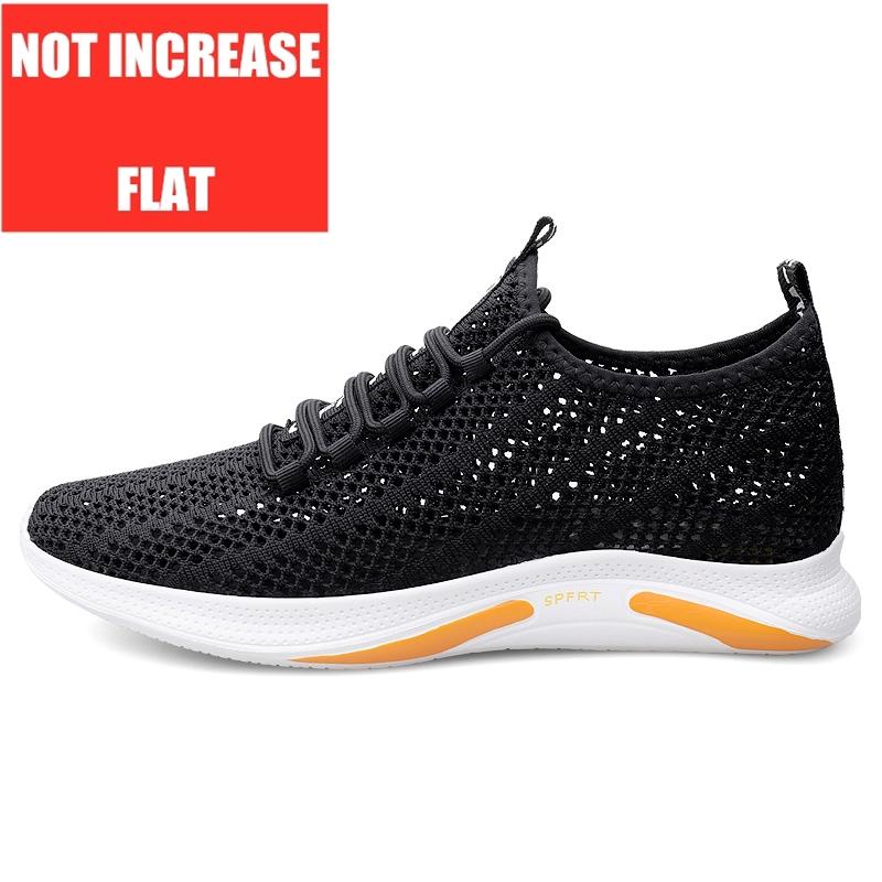 Summer Men Elevator Shoes Breathable Hollow Out Height Increase Sneakers Men Shoes Hidden 7cm Outdoor Leisure Taller Shoes