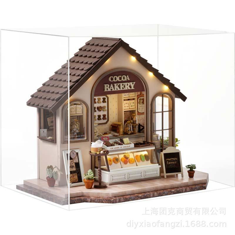 Wooden DIY Miniature House Kit - Baking Room Plant Studio Model Adults 15